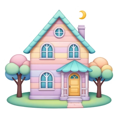 Colorful cute Pastel house   sticker