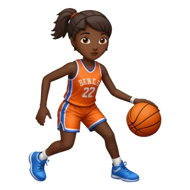 Girl playing basketball  sticker