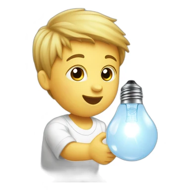 Newborn fixing light bulb sticker