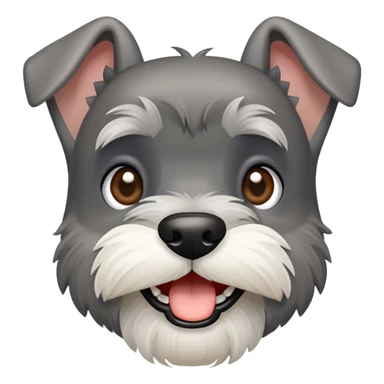Miniature schnauzer happy sticker