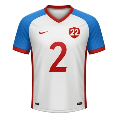 White soccer jersey turn around with number 22 and my name RONIHO sticker