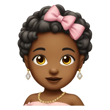 baby girl with fancy earrings  sticker