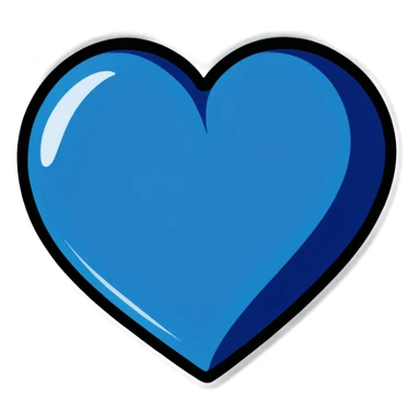 Pop art blue heart  sticker