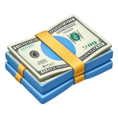 money bill colored blue sticker