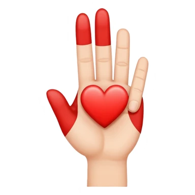 Make a finger heart sticker