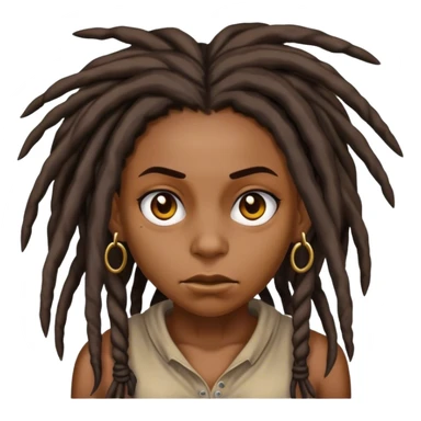 mad girl with dreads sticker