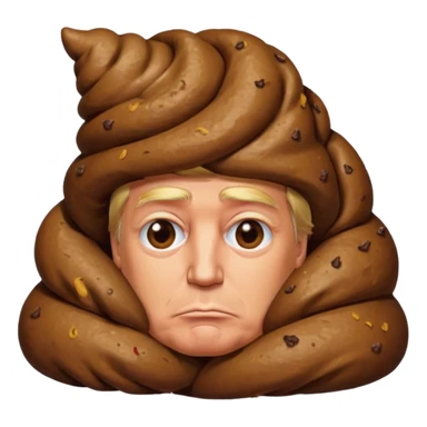 the poop emogi, a pile of poop in trumps image sticker