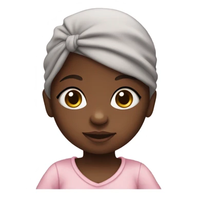 black newborn baby girl sticker