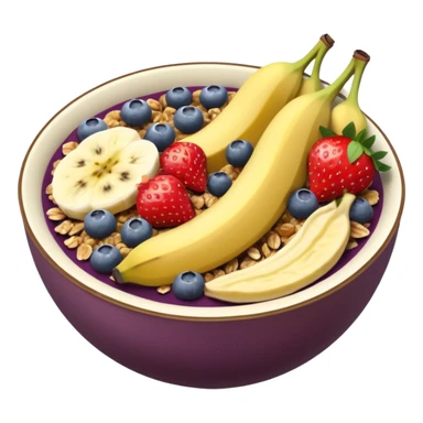 Vaso con açai, que lleve granola plátano arándanos y frutillas sticker