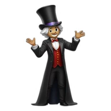 A magician bows to the audience sticker