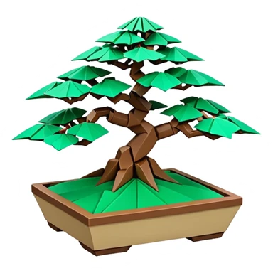 Bonsai Lego fine-leaf group planting origami  sticker