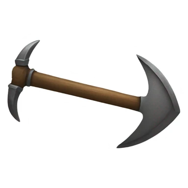 battleaxe made of iron sticker