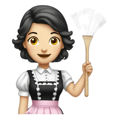 French maid sticker