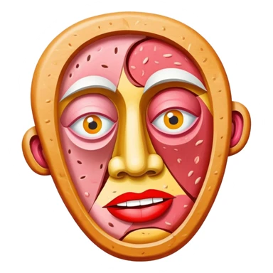 picasso abstract art SPAM MEAT face painting sticker