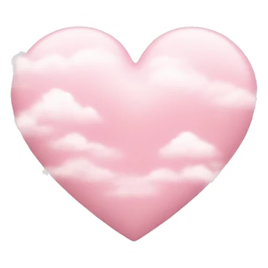 light pink heart with clouds sticker