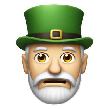 irish angry man old with beard and hat sticker