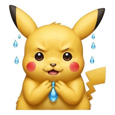 cute Pikachu crying sticker