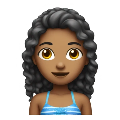 A girl who in swimsuit sticker