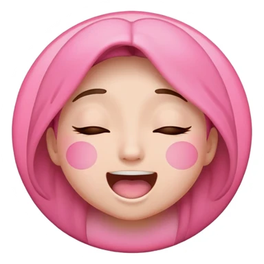 happy pink circle very excited very happy closed eyes completely pink sticker