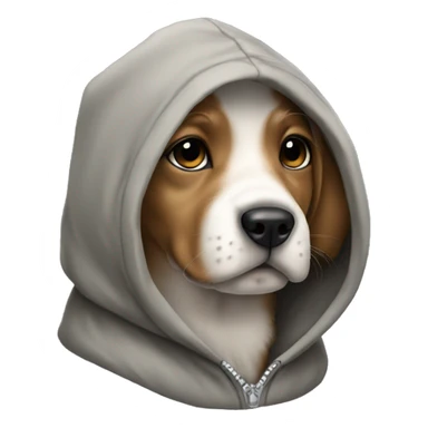 Puppy Whearing a hoddie sticker