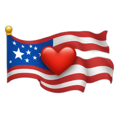 Coeur devant un drapeau de la coree sticker