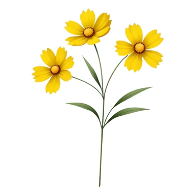 single Coreopsis, straight stem sticker