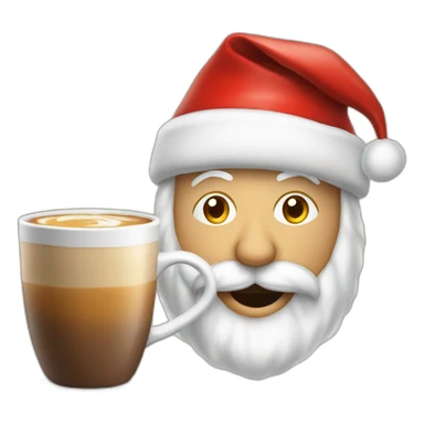 Père Noël qui boit un café sticker