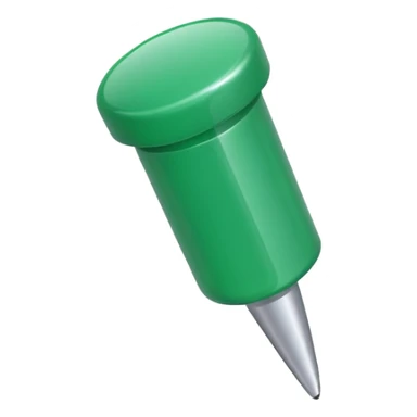 green push pin sticker