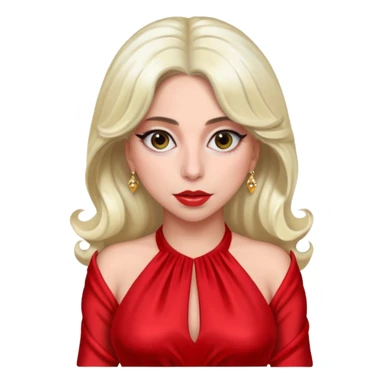 lady gaga with red dress sticker