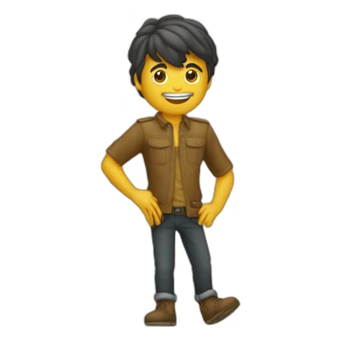 Quelqu’un qui se tient debout derrière quelqu’un dans la figure rit flippant sticker