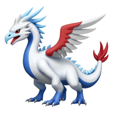 Lugia-Kyurem-Reshiram-Fakémon-hybrid-creature (full body)  sticker