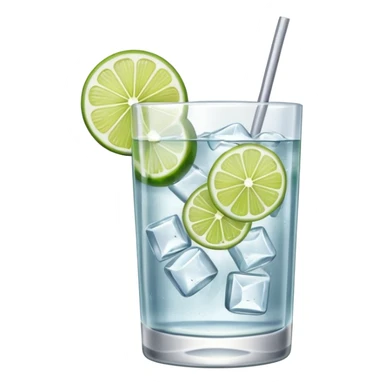 gin tonic emoji. with gin bottle next to it  sticker