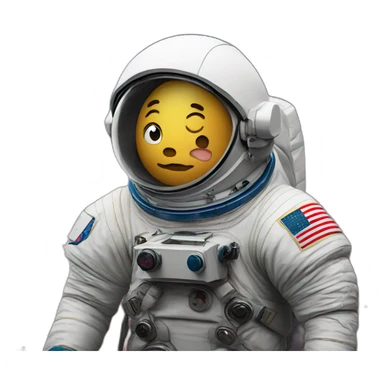 a cerdo in space astronaut sticker