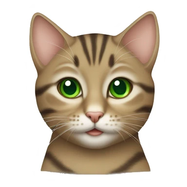 tabby cat with green eyes sticker