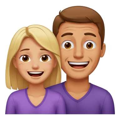 Man laughing while girl is crying  sticker