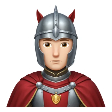 medieval knight horse rider portrait, head and shoulders only, polished steel armor collar, royal cape clasp, helmet partially visible, intense heroic eyes, fantasy medieval vibe, dramatic lighting, 3D cartoon, mobile game icon style, clean background, no text, no watermark
 sticker