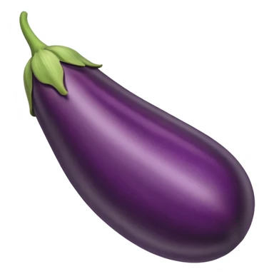 very long and thin straight eggplant sticker