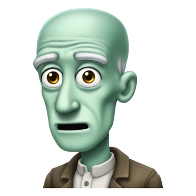 Handsome Squidward sticker