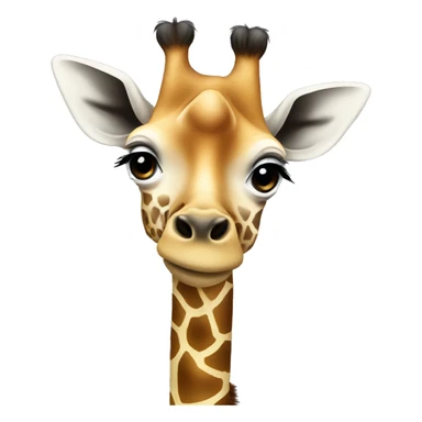 A giraffe with a pacifier at the top sticker