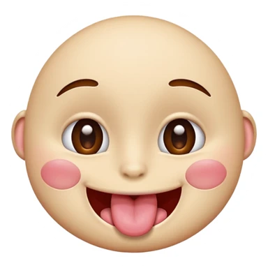 Face with tongue out, smiling and blushing and eyes rolled back  sticker