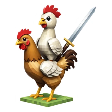 Minecraft chicken jockey  sticker