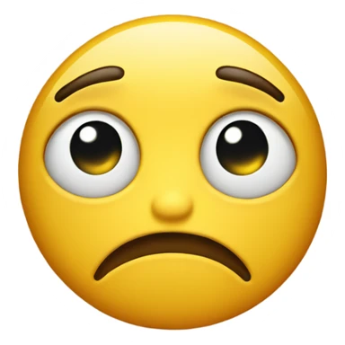 Sad and shy emoji face  sticker