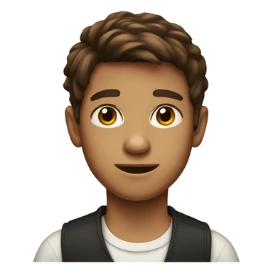 brown haired boy portrait sticker