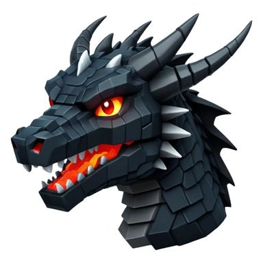 Minecraft black dragon head sticker