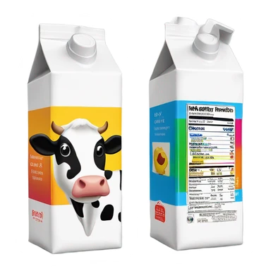 Milk carton sticker