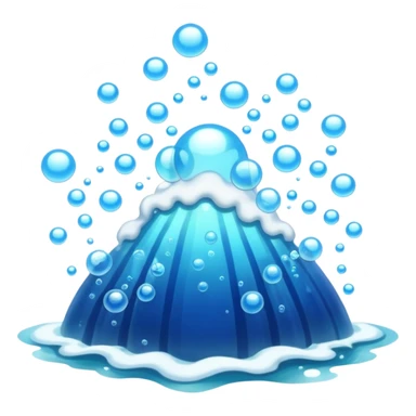 An ocean with a lot of bubbles errupting from it sticker