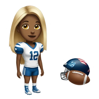 girl with american footbal sticker