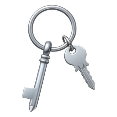 a long nail in a keychain  sticker