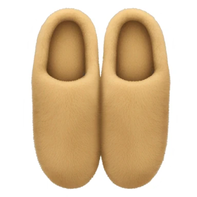 tan fuzzy slippers  sticker