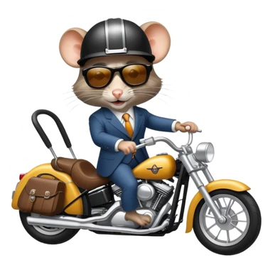 Business rat on a Harley  sticker
